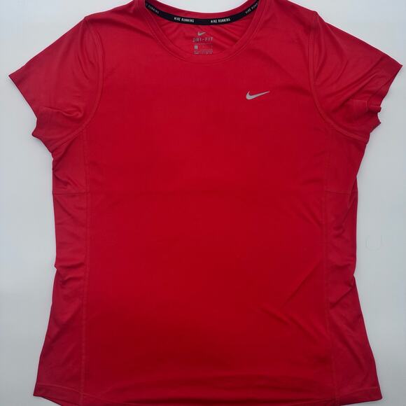 Nike One Classic Women's Dri-FIT Short-Sleeve Top SIZE L in CORAL color - Picture 1 of 14
